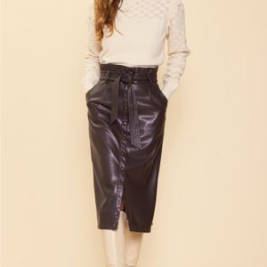 Skies are Blue | vegan leather skirt